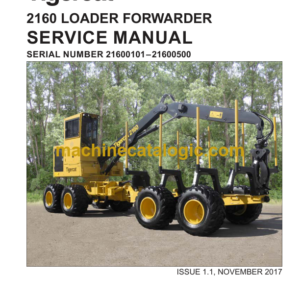 Tigercat 2160 Loader Forwarder Service Manual (21600101-21600500) (51954AENG)