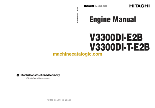 Hitachi V3300DI-E2B, V3300DI-T-E2B Engine Manual