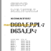 Komatsu D65E-7 Crawler Dozer Shop Manual