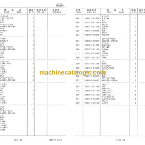 Furukawa 244E Parts Catalog