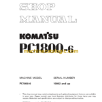 Komatsu PC1800-6 Hydraulic Excavator Shop Manual (SEBM019105)
