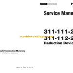 Hitachi 311-111-214 and 311-112-2113 Reduction Device Service Manual