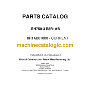 Hitachi EH750-3 8R1AB Parts Catalog