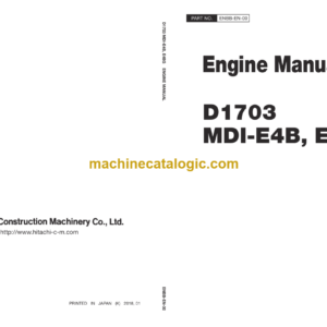 Hitachi D1703 MDI-E4B ,MDI-E4G Engine Manual