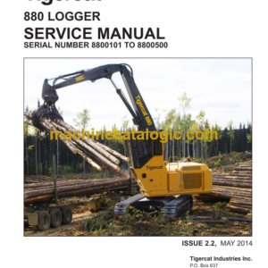 Tigercat 880 Logger Service Manual (8800101 - 8800500) (36953AENG)