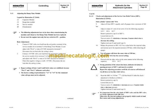 Komatsu PC5500-6 Hydraulic Mining Shovel Shop Manual (SMPC550015035)