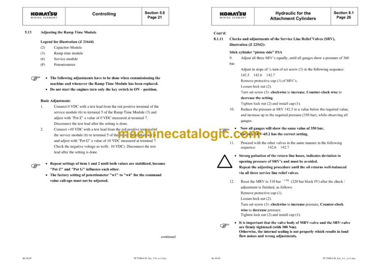 Komatsu PC5500-6 Hydraulic Mining Shovel Shop Manual (SMPC550015035)