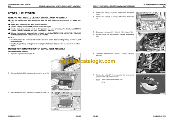 Komatsu PC228USLC-11E0 Hydraulic Excavator Shop Manual (UENBM00552)