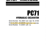 Komatsu PC71 Hydraulic Excavator Shop Manual