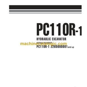 Komatsu PC110R-1 Hydraulic Excavator Shop Manual (WEBM000700)