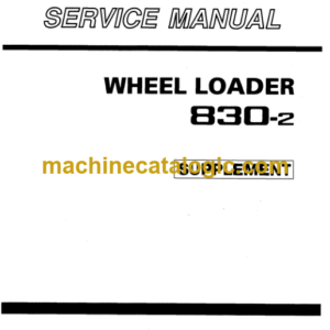 Hitachi 830-2 Wheel Loader Service Manual