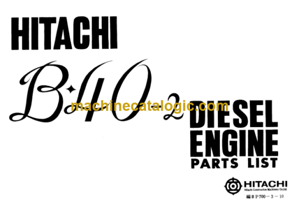 BELL B40-2 Diesel Engine Parts Catalog