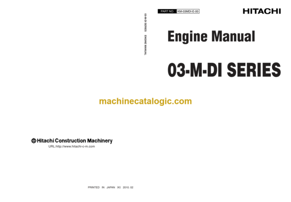 Hitachi 03-M-DI SERIES Engine Manual