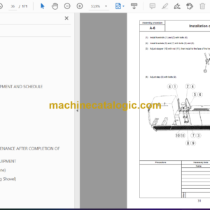 Komatsu PC600-8R PC600LC-8R Hydraulic Excavator Field Assembly Instruction (GEN00065-01)