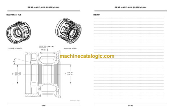 Hitachi EH1100, EH1100-3, EH1100-5 TS20014 Rigid Dump Truck Dimensions Manual