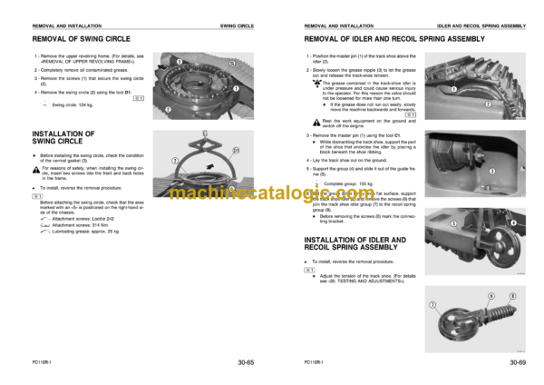 Komatsu PC110R-1 Hydraulic Excavator Shop Manual (WEBM000700)