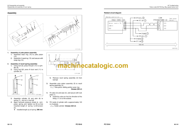 Komatsu PC120-8 Hydraulic Excavator Shop Manual (WEN00002-00)