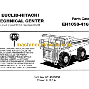 Hitachi EH1050-416LD Parts Catalog