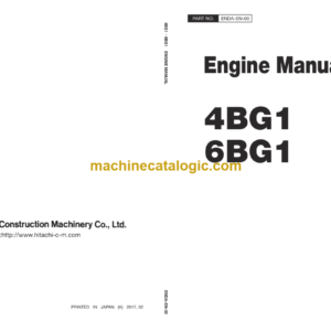 Hitachi 4BG1, 6BG1 Engine Manual