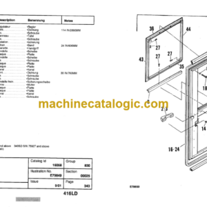 Hitachi EH1050-416LD Parts Catalog