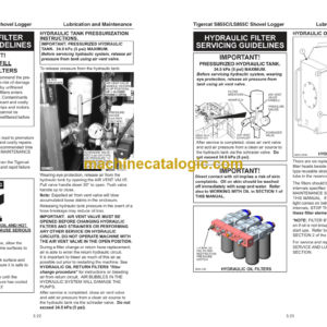 Tigercat LS855C Shovel Logger Service Manual (85500101 – 85502000) (33047A)