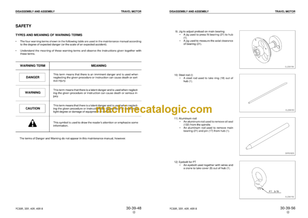 Komatsu PC30R-8 PC46R-8 PC40R-8 PC45R-8 Hydraulic Excavator Shop Manual (SEBM012604)