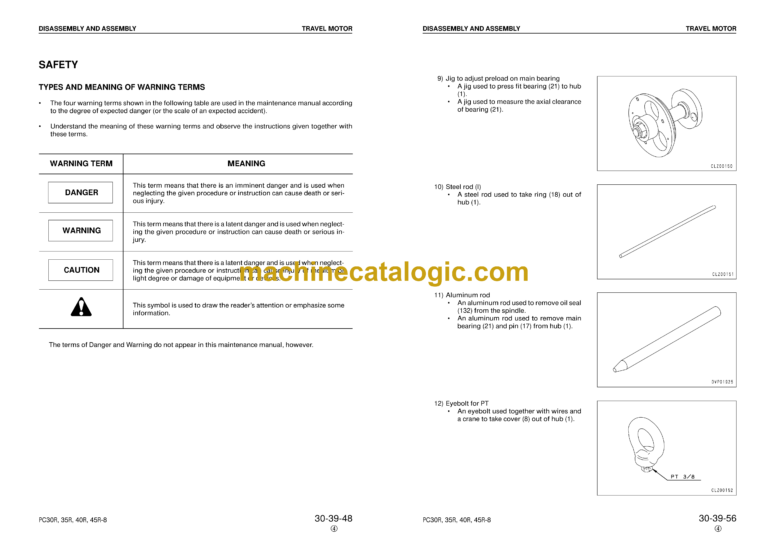 Komatsu PC30R-8 PC46R-8 PC40R-8 PC45R-8 Hydraulic Excavator Shop Manual (SEBM012604)