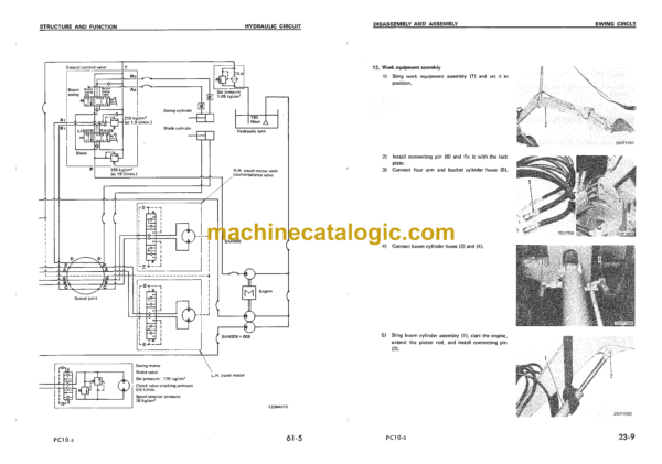 Komatsu PC10-3 Hydraulic Excavator Shop Manual (SEBM020NA00)