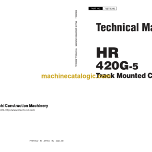 Hitachi HR420G-5 Track Mounted Crusher Technical Manual