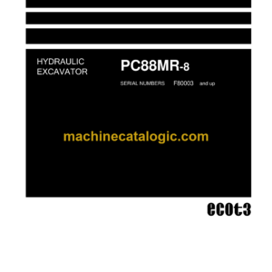 Komatsu PC88MR-8 Hydraulic Excavator Shop Manual (WENBM00020)