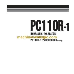 Komatsu PC110R-1 Hydraulic Excavator Shop Manual (WEBM000701)