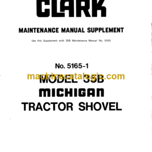 Hitachi 35B Tractor Shovel Service Manual