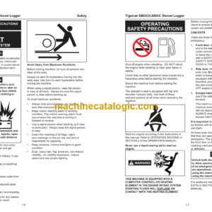 Tigercat S855C Shovel Logger Service Manual (85550101 – 85552000) (33047A)