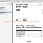 980E-4 DUMP TRUCK Shop Manual Index