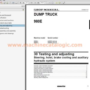 Komatsu 980E-4 DUMP TRUCK Shop Manual (CEBM031008)