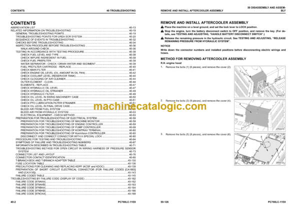 Komatsu PC700LC-11E0 Hydraulic Excavator Shop Manual (UENBM00511)