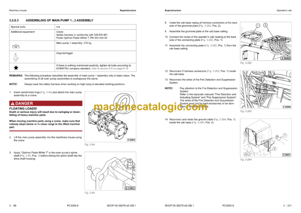 Komatsu PC3000-6 T2 Hydraulic Excavator Shop Manual (06279-xD-GB-1)