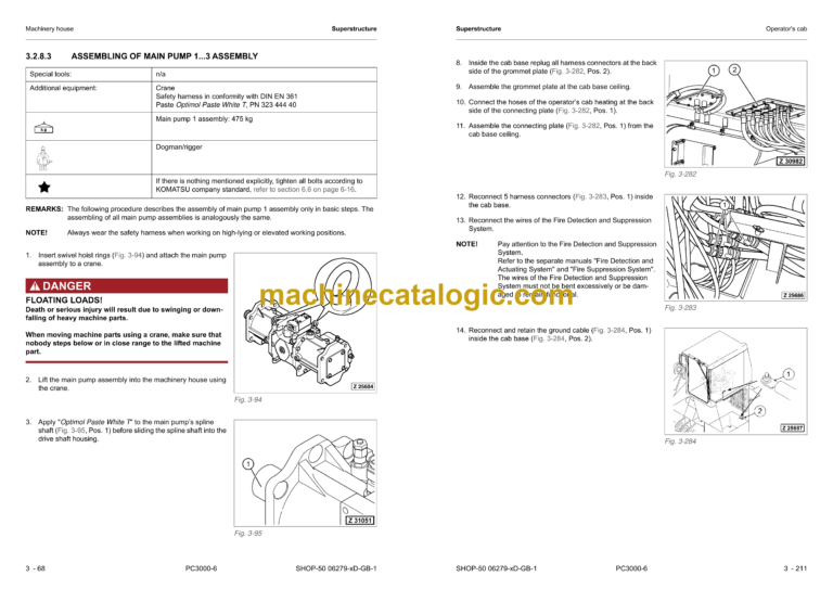 Komatsu PC3000-6 T2 Hydraulic Excavator Shop Manual (06279-xD-GB-1)