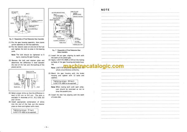 Hitachi 35B Tractor Shovel Service Manual