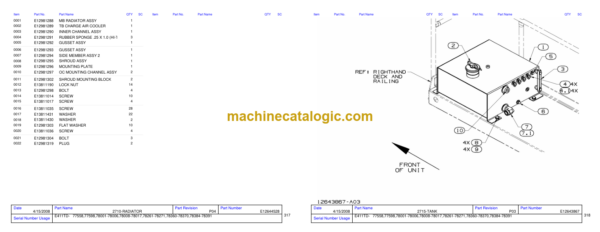 Hitachi EH750-3 E411TD 8R1AA Parts Catalog