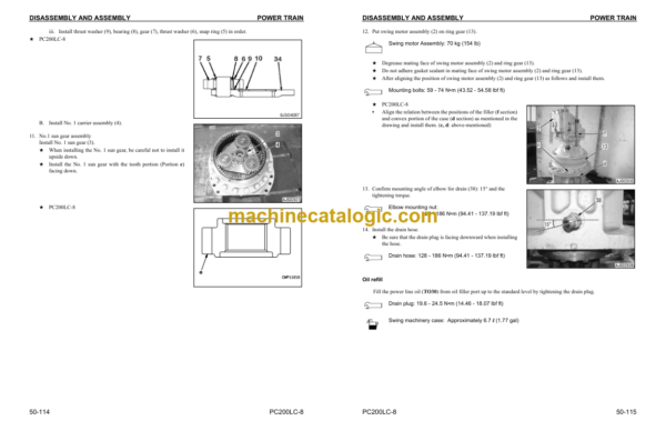 Komatsu PC200LC-8 Hydraulic Excavator Shop Manual (CEBM025500)