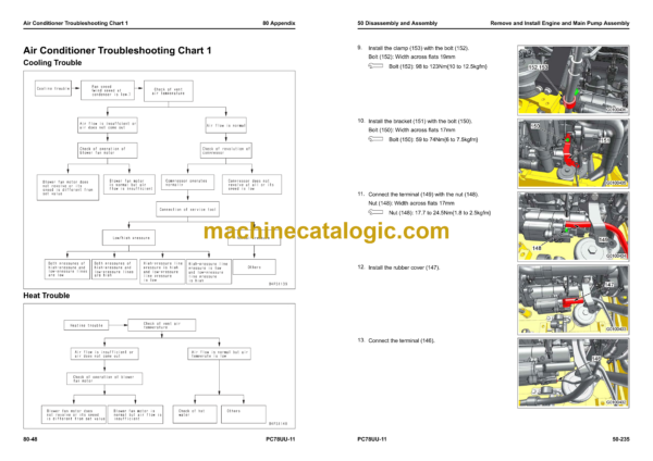 Komatsu PC78UU-11 Hydraulic Excavator Shop Manual (SEN06960-01)