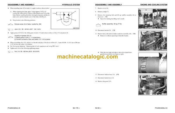 Komatsu PC200LC-8 PC220LC-8 Hydraulic Excavator Shop Manual (CEBM000903)