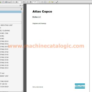 Atlas Copco Boltec LC Diagrams and Drawings (PM No. 8999014500)