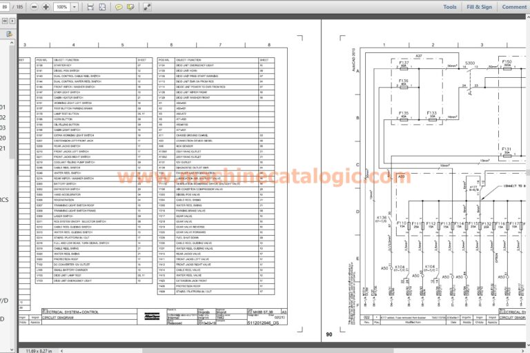 Atlas Copco Boomer E2 C Schematic Diagrams (No. 8999 1844 00)