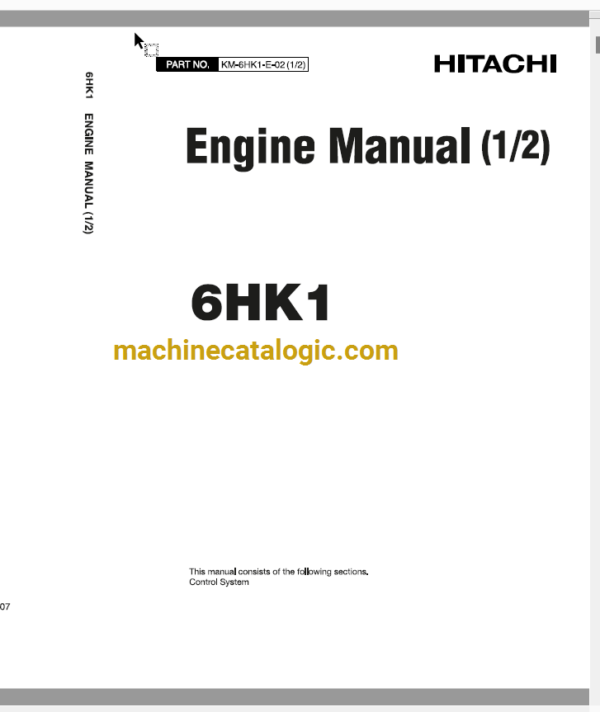 Hitachi 6HK1 Engine Manual