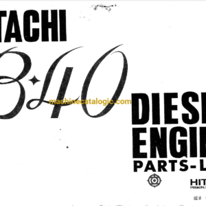 Hitachi A-25 Undercarriage Full Parts Catalog