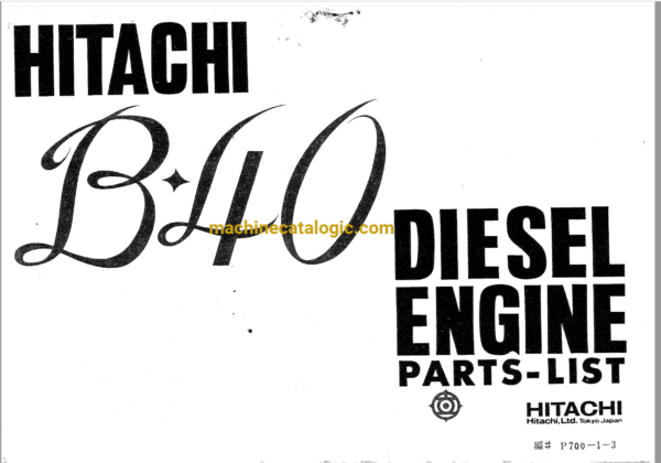 Hitachi A-25 Undercarriage Full Parts Catalog