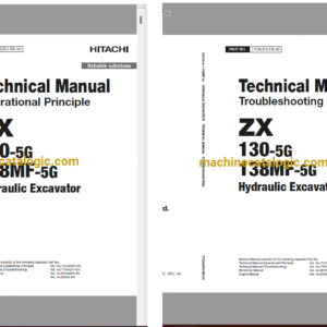 Hitachi ZX130-5G, ZX138MF-5G Hydraulic Excavator Technical Manual