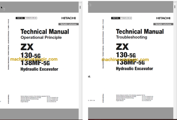 Hitachi ZX130-5G, ZX138MF-5G Hydraulic Excavator Technical Manual